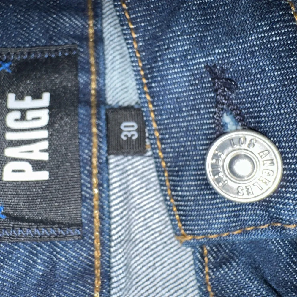 NWT Revolve PAIGE skirt Dark Blue long  Denim Button & zip Detail deep split 30